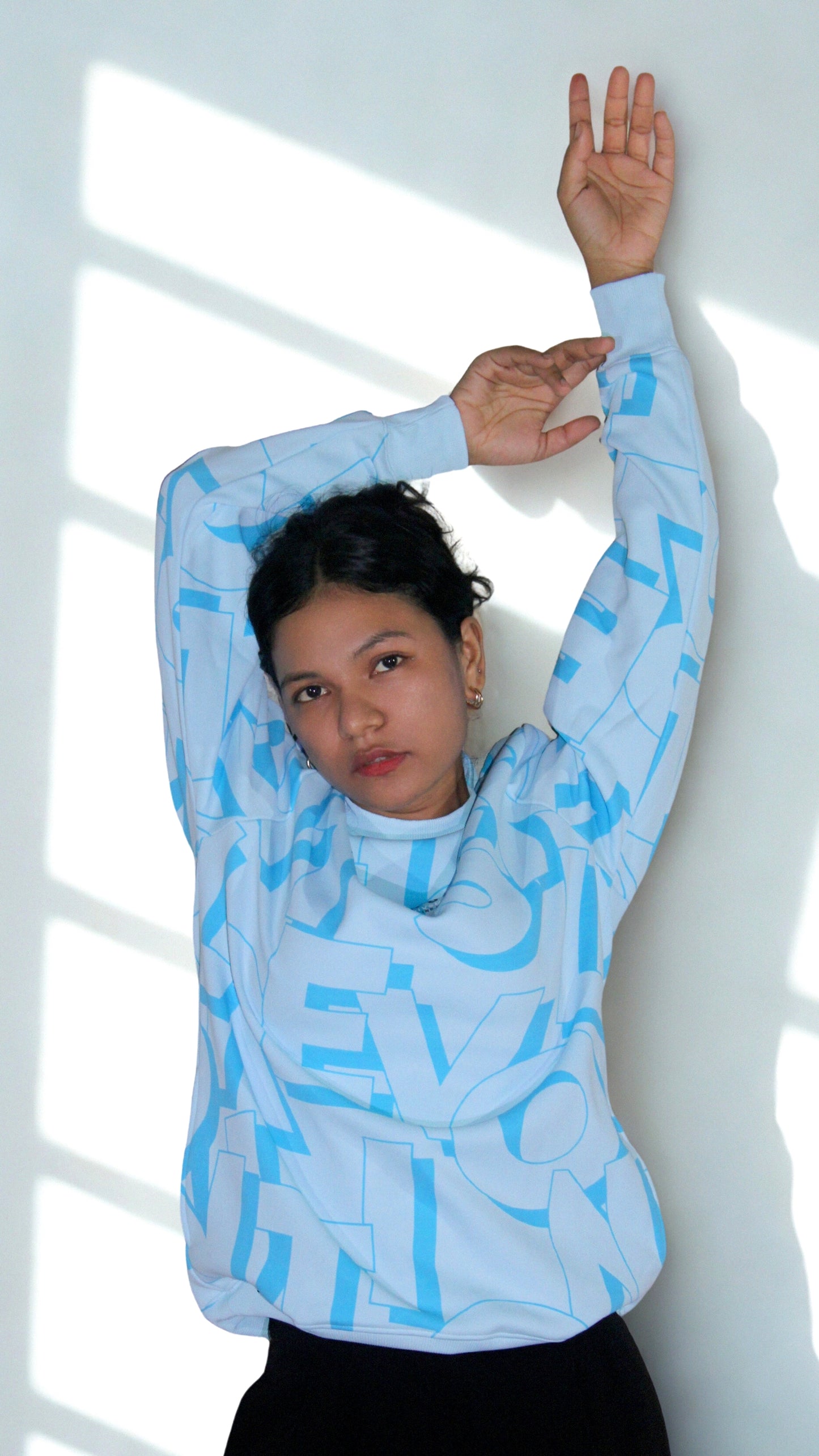 Break Rules Oversized Unisex Sweatshirt – Blue Italian Imported Fleece 350 GSM