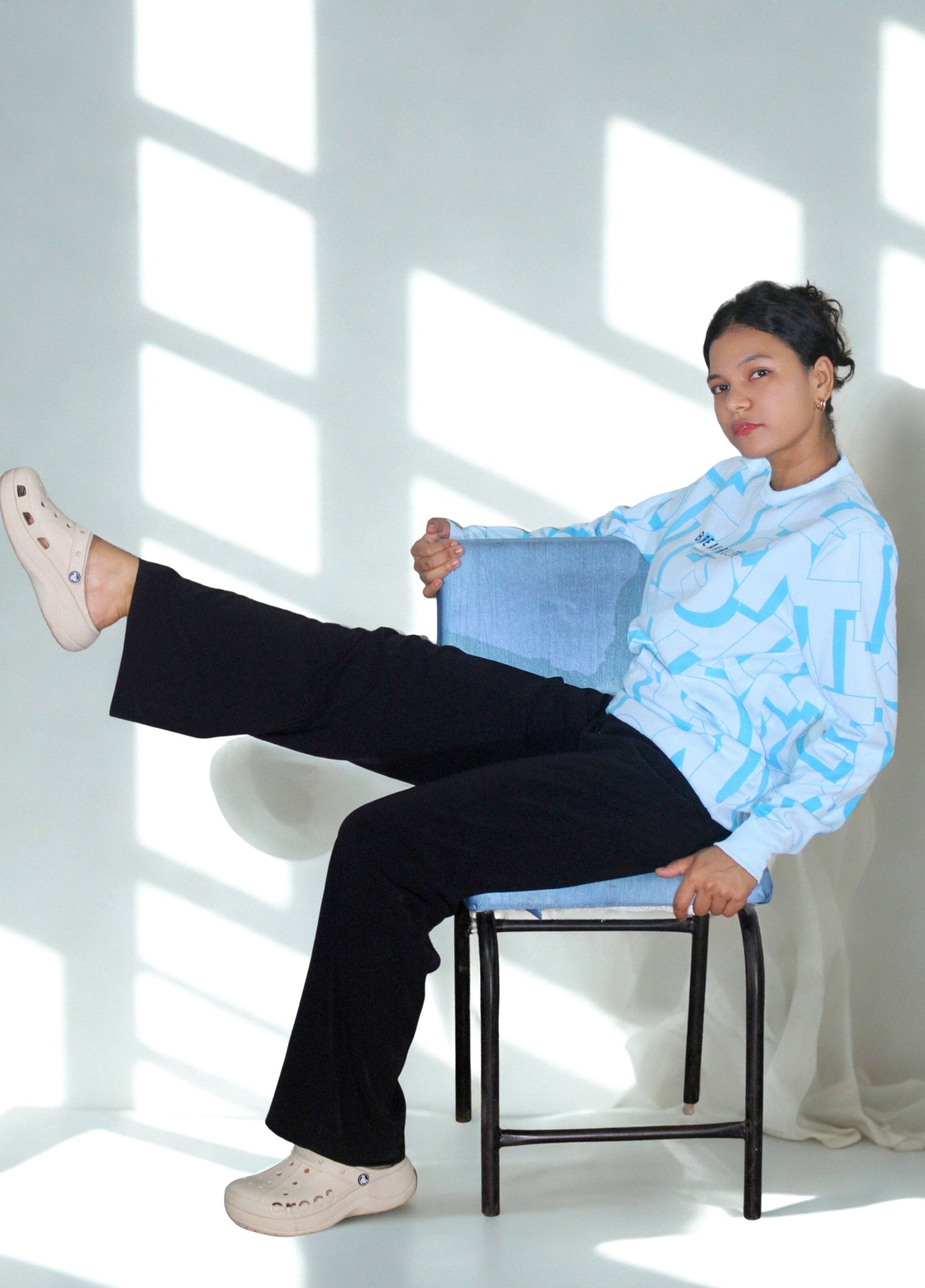 Break Rules Oversized Unisex Sweatshirt – Blue Italian Imported Fleece 350 GSM